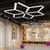 4 Pcs Modern Seamless Y Shaped Linear Led Office Pendant Lights