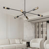 Industrial Sputnik Chandelier Copper Linear Pendant Lights 6 8 Light