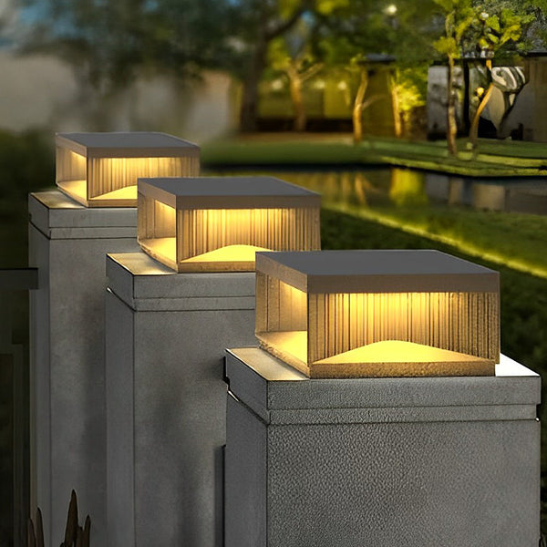 Square Solar Fence Post Light Ha082503