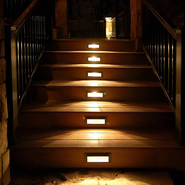 Rectangular Grilles 3W Led Ip65 Stair Wall Reccessed Lights Integrated Step Lighting