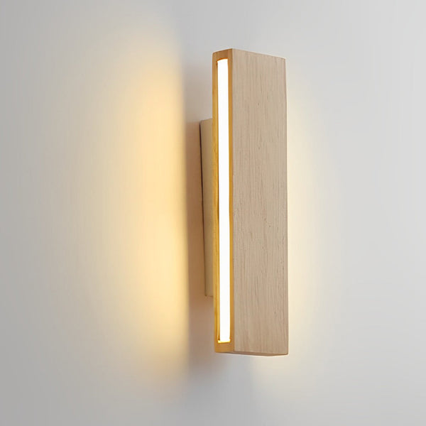 Rotatable Rectangular Wood Led Wall Lamp Ha076016