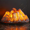 Decorative Resin Firewood Charcoal Pile Simulated Fireplace Flame Lamp