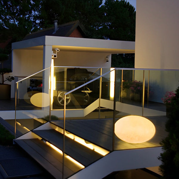 Resin Cobblestone Outdoor Floor Lamp Li002370