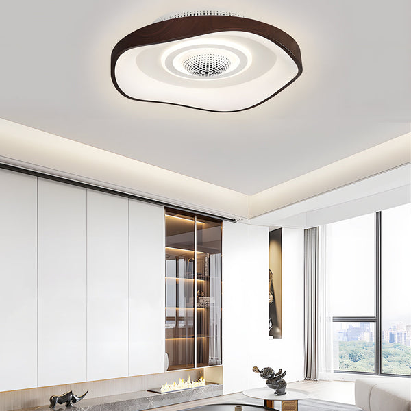 20 Modern Round Bladeless Ceiling Fan With Dimmable Led Light