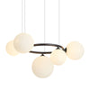 5 7 9 Light Glass Ball Circular Contemporary Chandelier With 3 Step Dimming