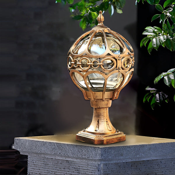 Round Ball Fence Post Lights Ha080221