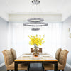 Luxury Crystal Led Chandelier 3 Tier Geometric Or Stacked Led Pendant Light
