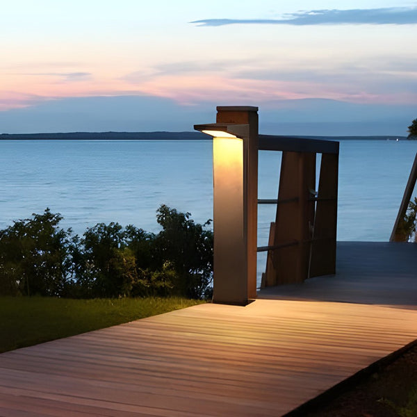 7 Shaped Solar Waterproof Led Modern Outdoor Post Lights Pathway Lights