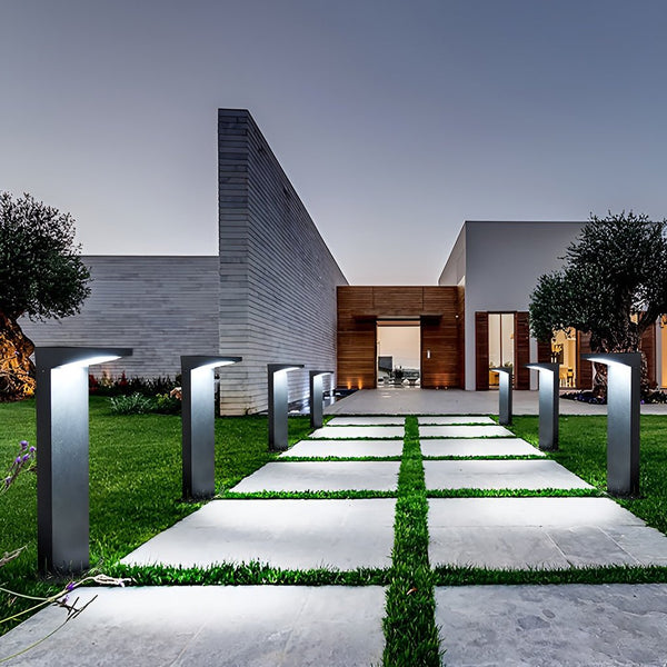 7 Shaped Solar Waterproof Led Modern Outdoor Post Lights Pathway Lights