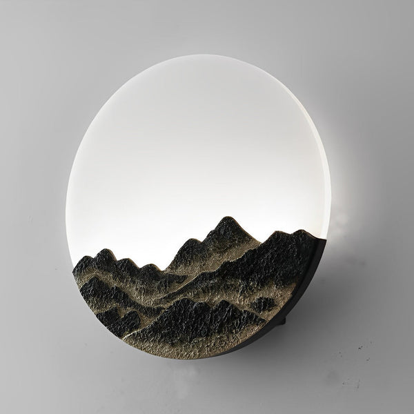 Round Mountain Scenery Outdoor Wall Lamp Li002424