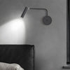 Black White Tube Led Swing Arm Wall Light Adjustable Wall Mounted Spotlight Bedroom Sconce Lamp