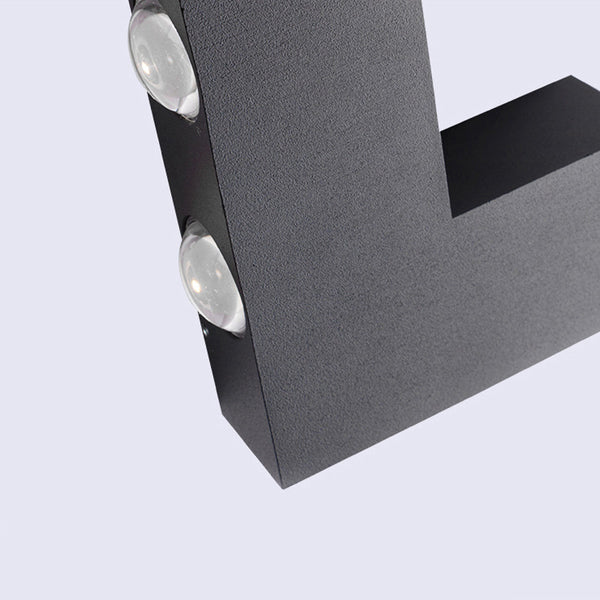 V Shaped Waterproof Led Black Modern Outdoor Wall Lamp