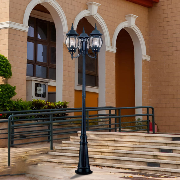 3 Lights Black Post Lights Li002057