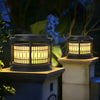 Round Solar Fence Post Lights Ha079569