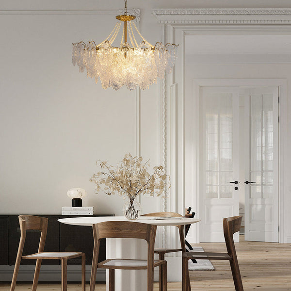 Glass Led French Style Chandelier Ha093728