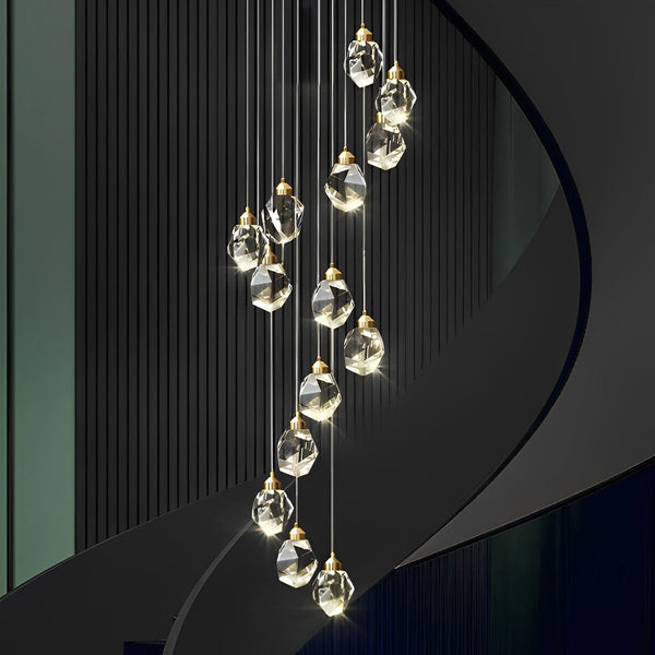 Spiral Duplex Staircase Chandelier Ha085019