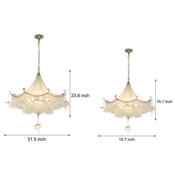 Elegant Pagoda Crystal Chandelier With Led Dimming Elegant Chrome Finish