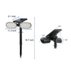 2 Head Modern Black Solar Led Spotlight With Motion Sensor Rotatable