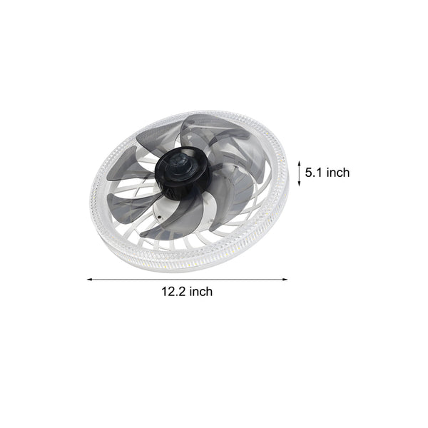 12 2 In Low Profile 7 Blades Led Flush Mount Ceiling Fan