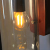 Retro Wood Base Iron Glass Shade Led 3 Step Dimming Nordic Wall Lights
