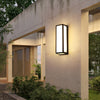 Rectangle Led Waterproof Motion Sensor Black Modern Wall Sconce