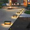 Square Led Hardwired Solar Outdoor Pier Mount Lantern Post Light Black