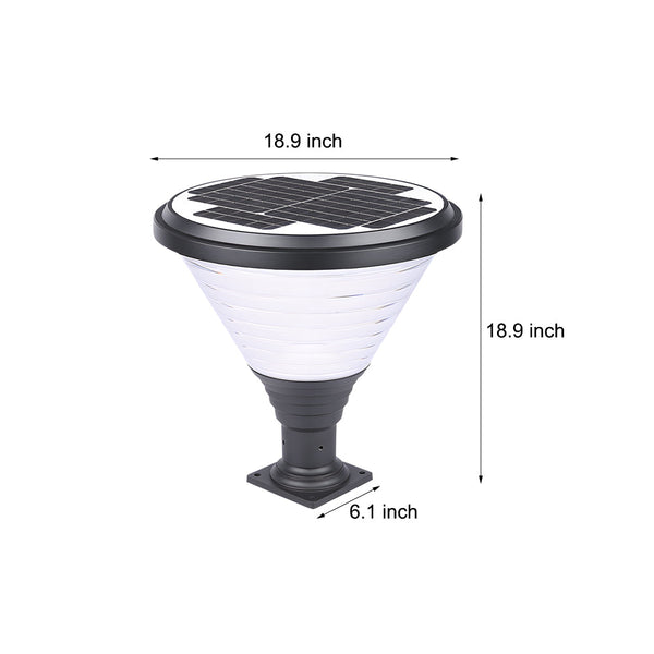 18 9 Inch H 1 Light Black Round Pier Mount Post Light