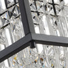 Trapezoidal Black Metallic Crystal Dining Room Chandeliers 2 Sizes
