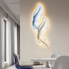 Feathers Creative Luxury Decorative Painting Usb Remote Led Wall Lights