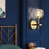 Ball Shaped Led Crystal Gold Postmodern Wall Lamp