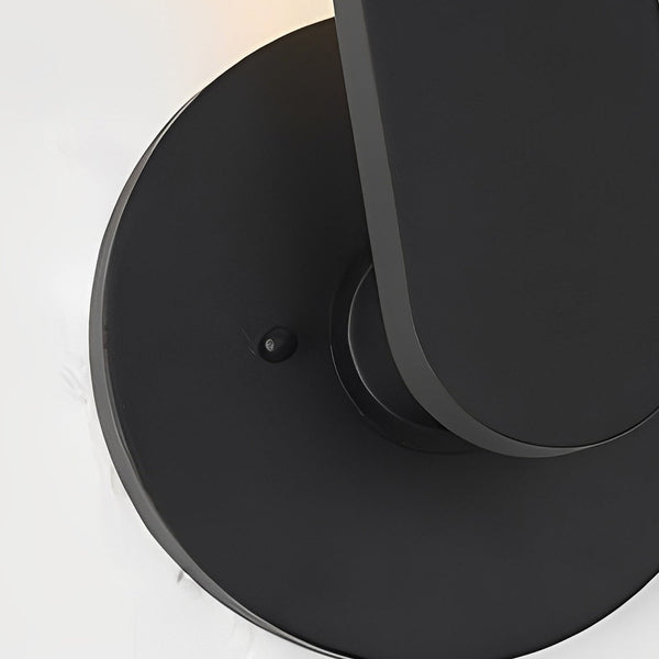 12 In High Matte Black Aluminum Armed Led Outdoor Wall Light