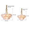 French Tiered Pearl Flower Chandelier