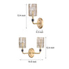 Luxury Copper Armed Crystal Wall Light Modern 1 2 Light Sconce