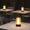 Ribbed Glass Table Lamp Lantern Ambient Led Beside Nights