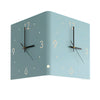 Square Metal Silent Backlit Led Corner Wall Clock Modern Wall Decor