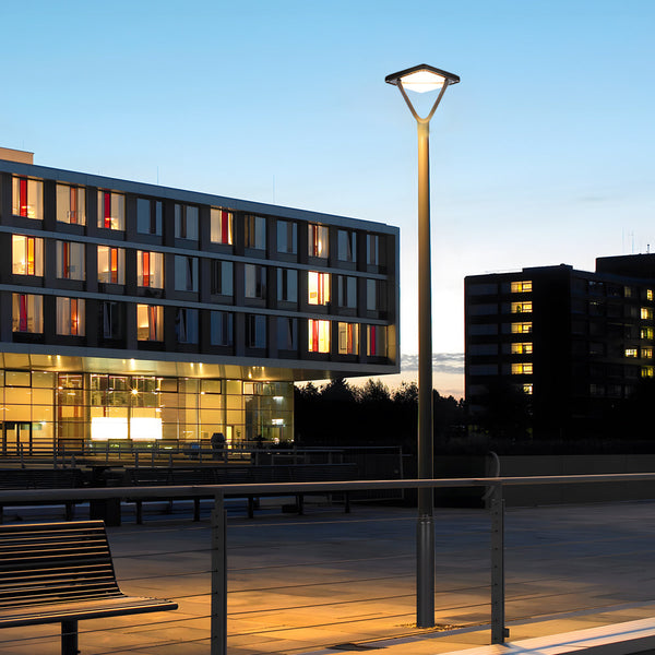 Black Led Solar Lamp Post And Pole Street Lights
