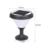 9 Inch High Black Round Led Solar Post Pier Light