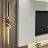 Minimalist Long Wave Aluminum Black Decorative Led Wall Lamp