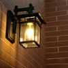 Glass Led Waterproof Retro Outdoor Wall Lamp Wall Sconce Lighting Without Bulb