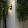 Spiral Exterior Up And Down Wall Lights Outdoor Wall Mounted Light With Gold Interior
