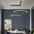 2 3 Circles Rings Three Step Dimming Minimalist Modern Ceiling Light Fixture