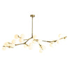 Nordic Style Modern Minimalist Cluster Metal Glass Chandelier Black Gold Fixture