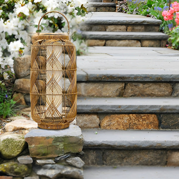 Rattan Portable Solar Floor Lamp Ha088303