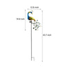 43 7 In Peacock Solar Powered Garden Stake 2 Pack