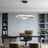 Round Oval Led Black Chandelier Li002236