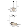 Trapezoidal Black Metallic Crystal Dining Room Chandeliers 2 Sizes