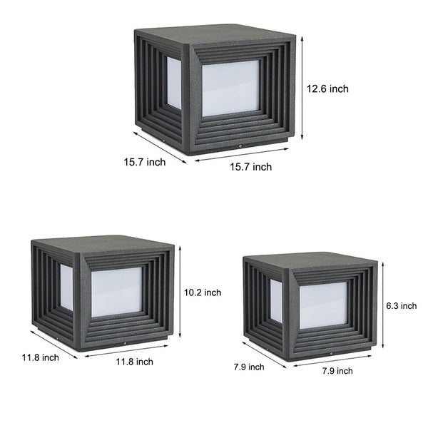 Square Solar Post Caps Light Ha092530