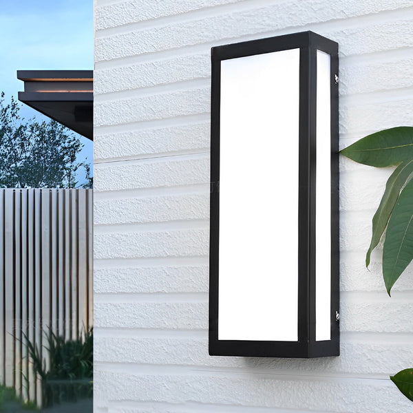 Rectangular Black Modern Outdoor Wall Lamp Li002194