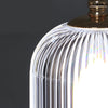 Ribbed Glass Table Lamp Lantern Ambient Led Beside Nights