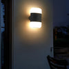 Round Up And Down Led Black Outdoor Wall Lamp Li002182